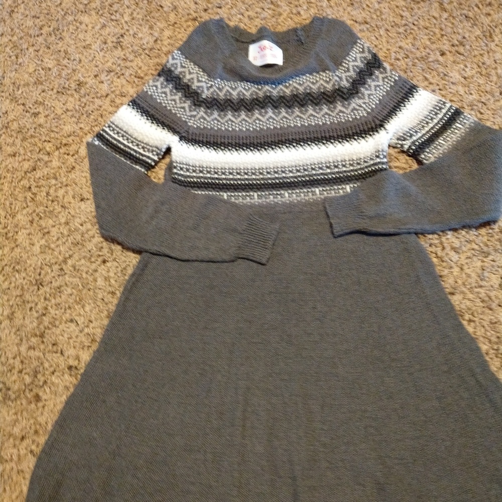 Justice grey sweater dress -size 12 but runs small